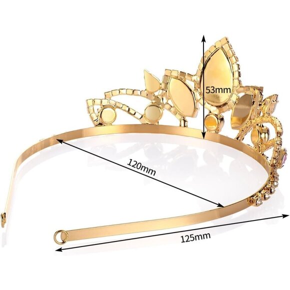 Rapunzel Crown Tiara Alloy Rhinestone Party Headband for Costume main image 5